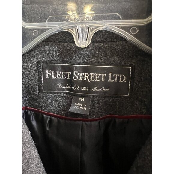 Wool Blend Coat FLEET STREET Women’s PM Jacket Charcoal Gray Button Classic - Picture 3 of 9